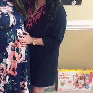 Navy & pink Crown & Ivy Dress